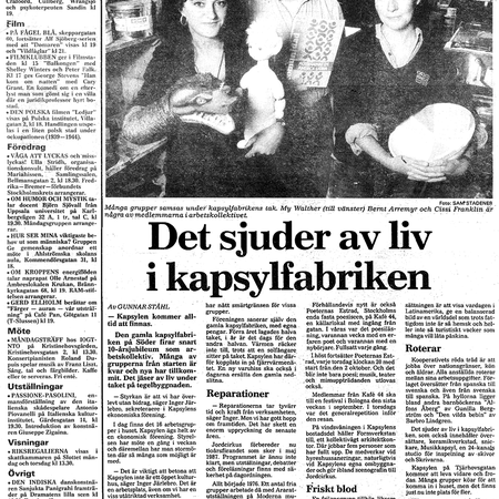 1986 Artikel DN-På Stan om ateljé Woo